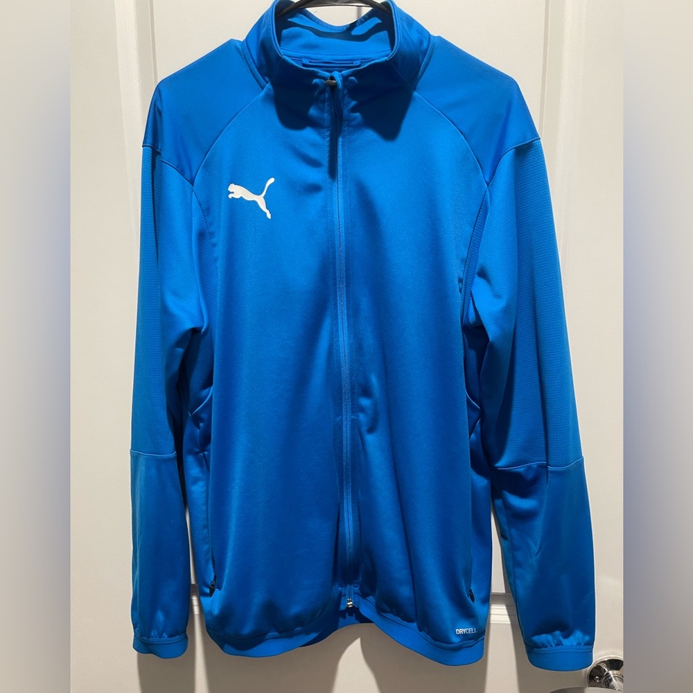 Puma light blue track suit jacket